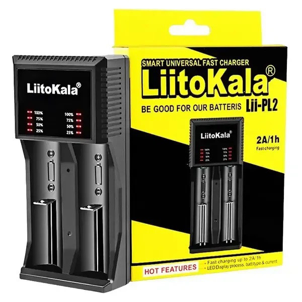 Універсальний зарядний пристрій LiitoKala Lii-PL2 EU на 2 канали - изображение 1