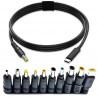 Кабель живлення для ноутбука з перехідниками 10в1 65W USB Type-C ...