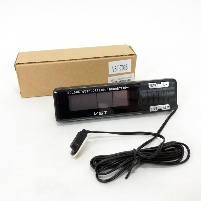 Годинник-термометр VST-7065 зовнішній і внутрішній датчик, Домашн... - изображение 1