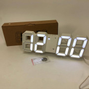 Годинник настільний LY-1089 з білим підсвічуванням LED білий, Год...