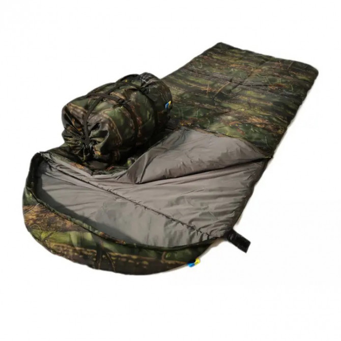 Спальний мішок sleeping bag 210*70 см камуфляжний, Спальник зимов... - изображение 1