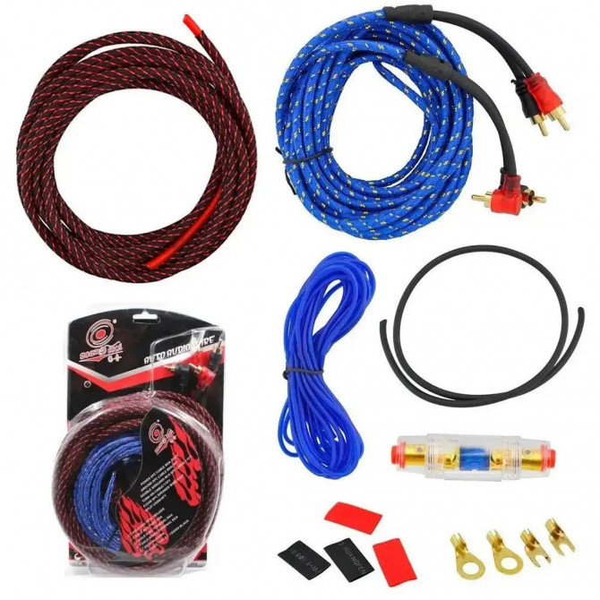 Набір проводів AWG/RCA для встановлення саббуфера KIT 10GA/C011 - изображение 1