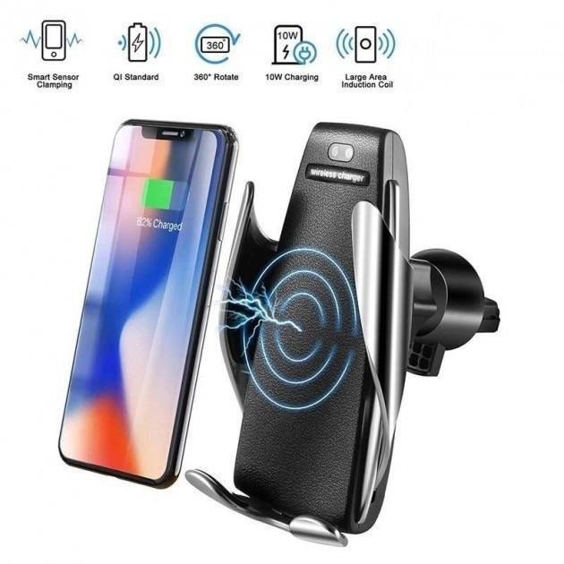 Автомобільний тримач із бездротовою зарядкою Smart Sensor S5 - изображение 1