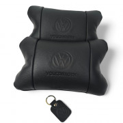 Набір шкіряних подушок 2шт - Volkswagen на підголовник у машину, ...