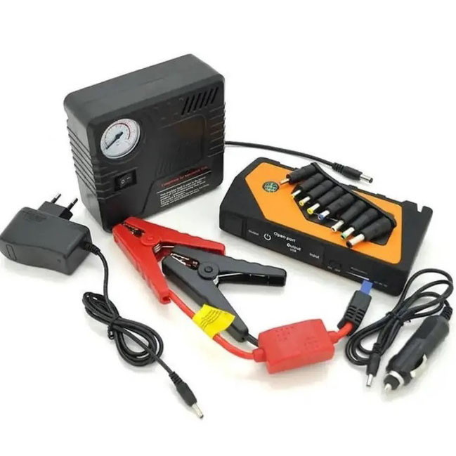 Пусковий пристрій з компресором для авто Jump Starter 99800mAh - изображение 1