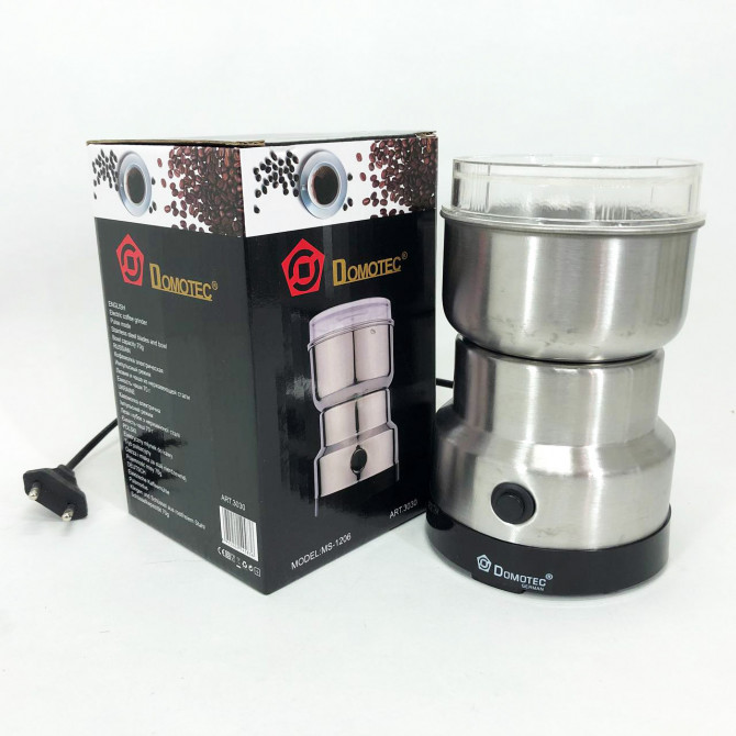 Кавомолка DOMOTEC MS-1206 (150Вт, 70г), кавомолка електрична для ... - изображение 1