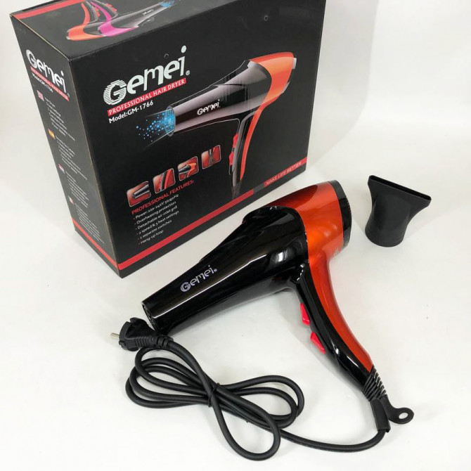 Фен GEMEI GM-1766 2600Вт, фен для голови, жіночий фен для волосся... - изображение 1