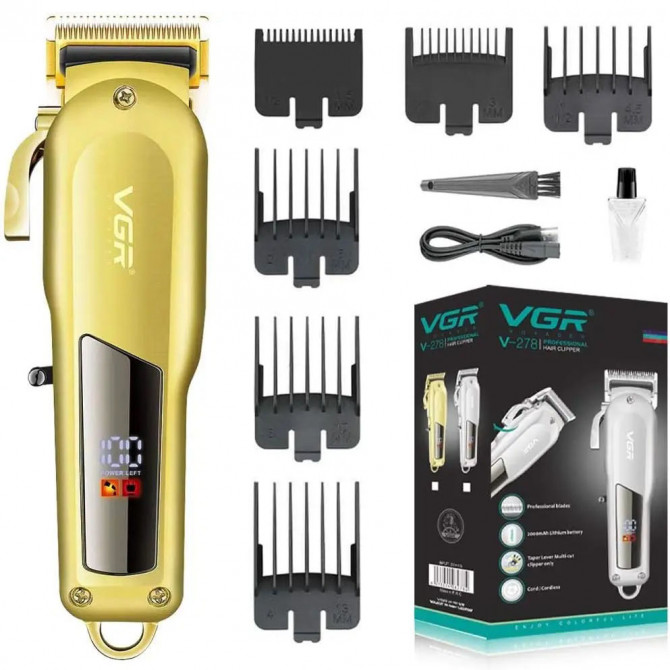 Машинка для стрижки VGR Professional Hair Clipper V-278 GOLD, дом... - изображение 1