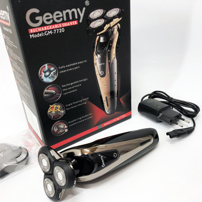 Електробритва Gemei GM-7720 - професійна, бездротова, потужна чол... - изображение 1