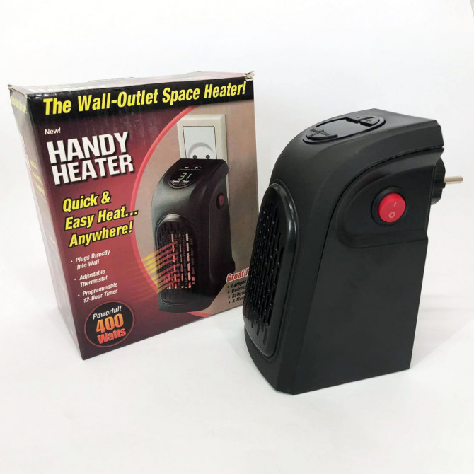 Портативний обігрівач Rovus Handy Heater Black 400 Вт, обігрівач ... - изображение 1