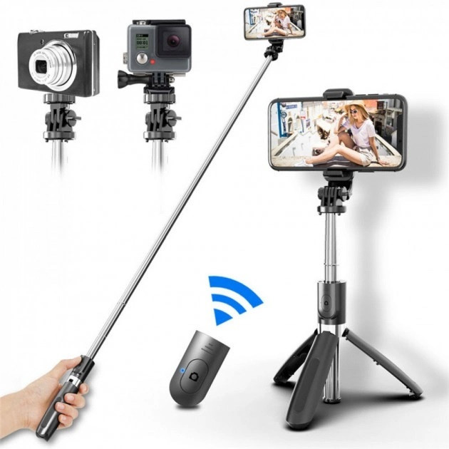 Універсальний штатив тринога для телефону Selfie Stick L02 Blueto... - изображение 1