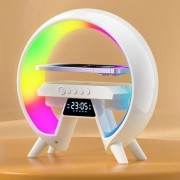 LED Лампа нічник з бездротовою зарядкою та Bluetooth динаміком G-...