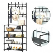 Вішалка для одягу New simple floor clothes rack з полицями для вз...