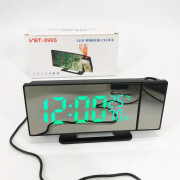 Годинник мережевий проекційний VST 896S-4 (зелений циферблат, тем...