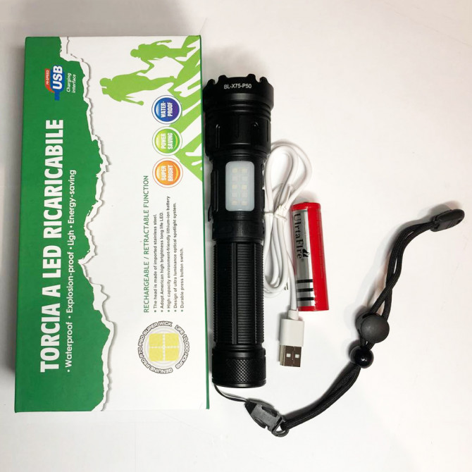 Тактичний ліхтарик Police BL-X75-P50+10SMD - изображение 1