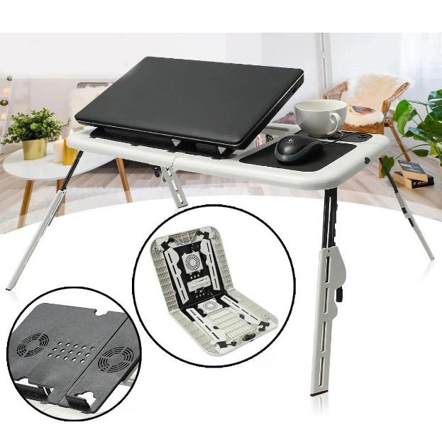 Складаний столик для ноутбука LD-09 E-Table, столик з охолодження... - изображение 1