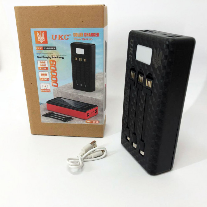 Портативна мобільна зарядка (Павербанк) POWER BANK SOLAR 60000MAH... - изображение 1