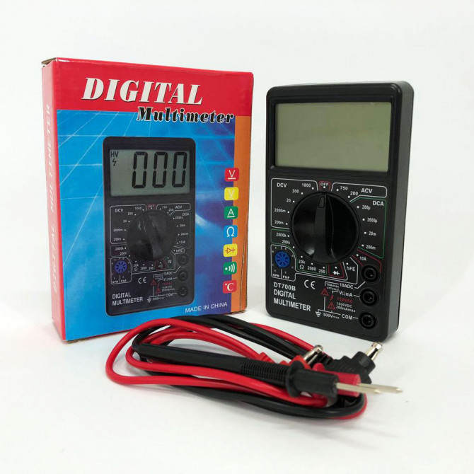 Цифровий мультиметр Digital DT700B з великим дисплеєм, тестер для... - изображение 1
