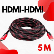 Кабель посилений 5м перехідник адаптер HDMI-HDMI тато-тато аудіо ...