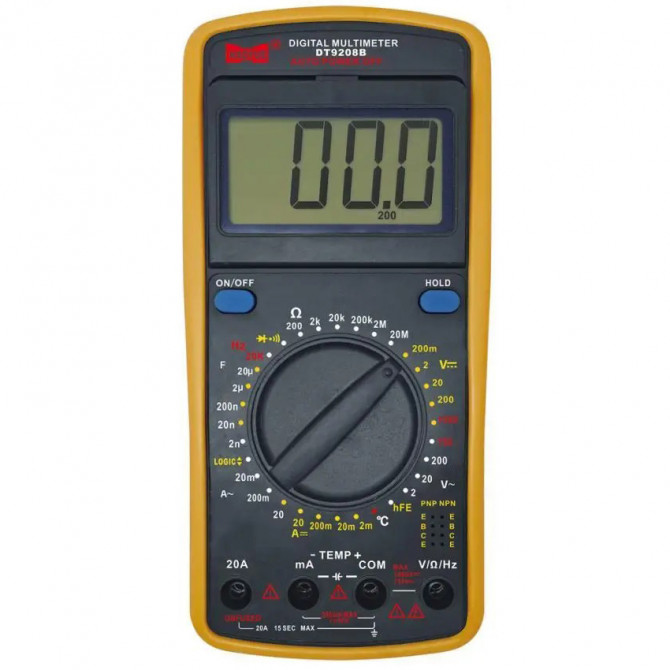 Мультиметр HAOYUE DT9208B (26 функцій, тестер діодів і транзистор... - изображение 1