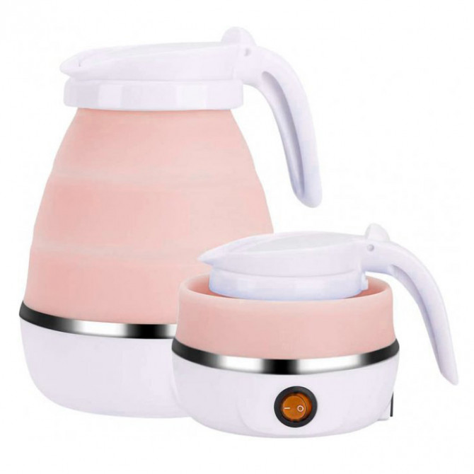 Електрочайник складаний Travel Folding 600ml. Колір: рожевий - изображение 1
