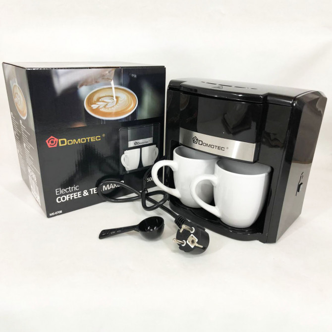 Крапельна кавоварка Domotec MS-0708 500 Вт з двома чашками - изображение 1