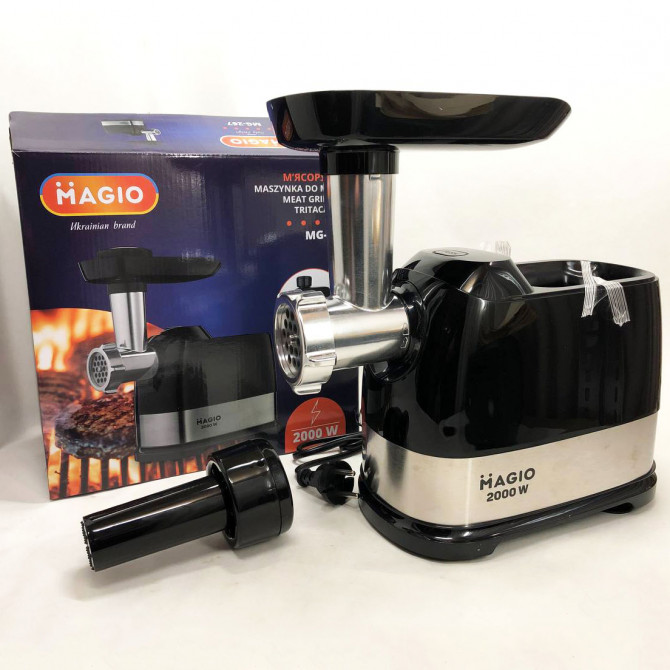 М'ясорубка MAGIO MG-267 2000 Вт, м'ясорубка для дому, м'ясорубка ... - изображение 1