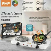 Електрична плитка RAF 8020B 2000W плита на дві конфорки біла для ...