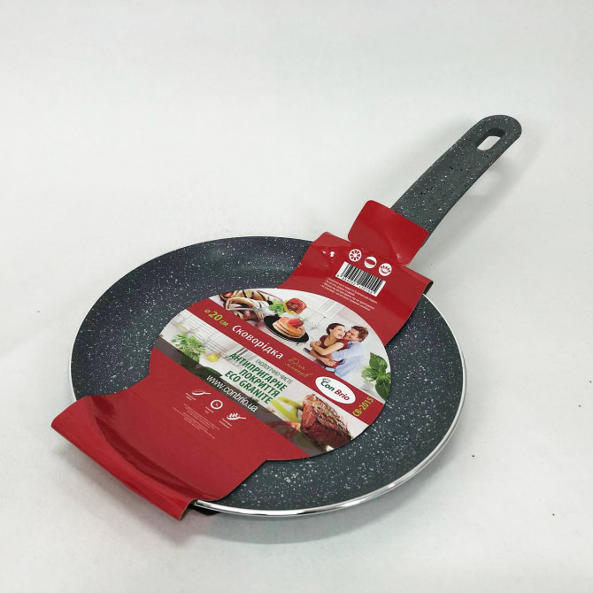 Сковорода млинець 20 см Con Brio CB-2015 Eco Granite - изображение 1