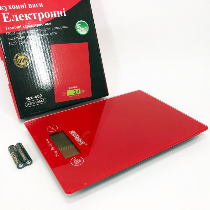 Ваги кухонні MATARIX MX-402 5 кг з дисплеєм, Ваги кухонні для про... - изображение 1