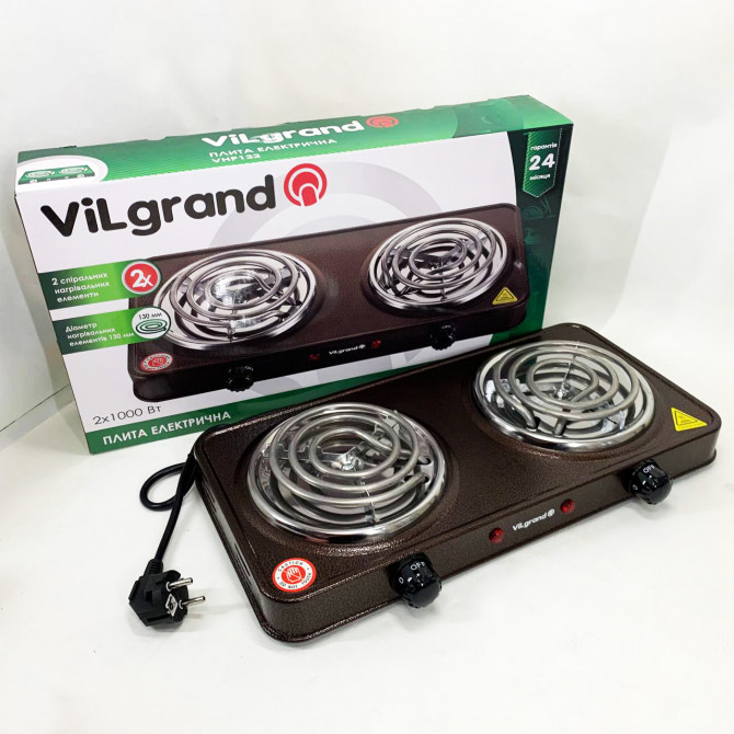 Настільна плита ViLgrand VHP132. Колір: коричневий - изображение 1