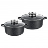 Набір каструль Gusto MARBLE GT-2404-28/30 4 предмети чорний