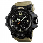 Годинник наручний чоловічий SKMEI 1155BKH KHAKI, водостійкий такт...