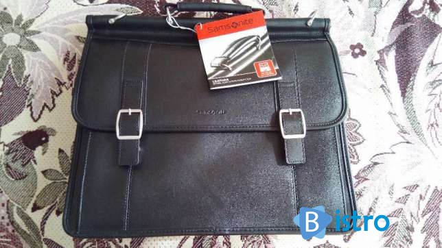 Новый бизнес портфель Samsonite из натур. кожи (сумка для ноутбука) - изображение 1