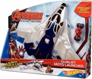 Набор Hot Wheels Marvel Avengers Age Of Ultron Quinjet Moto Launcher