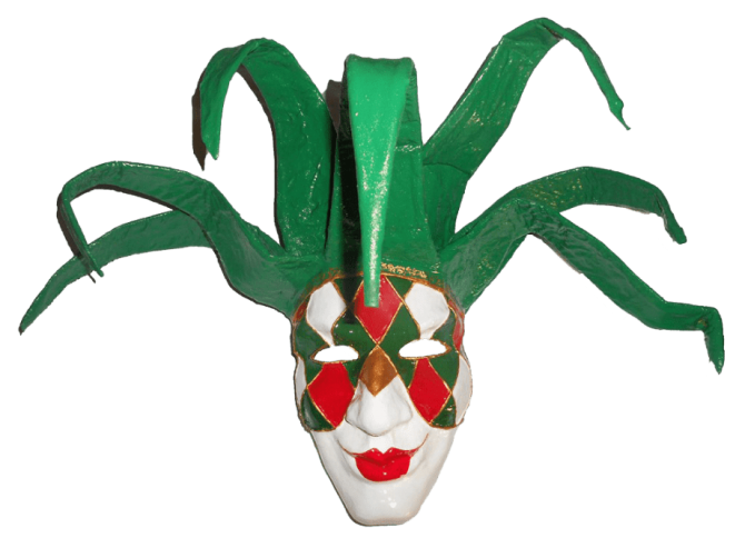 Венецианская маска папье-маше Джокер. Ручная работа. - изображение 1
