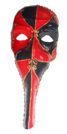 Венецианская маска папье-маше Доктор. Ручная работа. - изображение 1