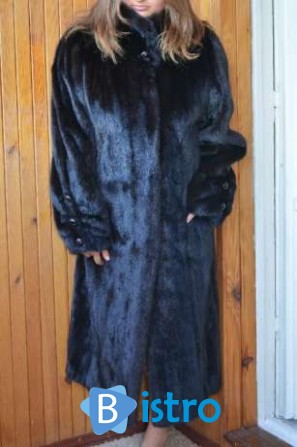 Длинная, чёрная норковая шуба- Exclusiv B Modell. Германия! - изображение 1
