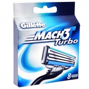 Gillette Mach3 Turbo (8 картриджей в упаковке) - Лезвия для бритья